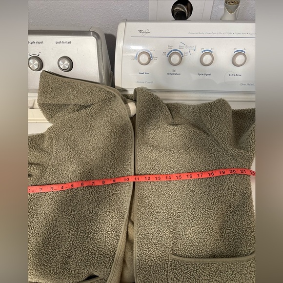 Joie Women’s Hooded Borg Teddy Sherpa Sage Green Coat Hoodie Cardigan Size L XL - Picture 7 of 8